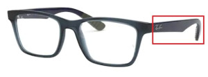 Original Ray-Ban RB7025 Sehbrillen Bügel, Farbe 5796 · Trasparent blau dunkel