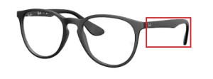 Original Ray-Ban RB7046 Erika Bügel, Farbe 5364 · Rubber schwarz