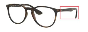 Original Ray-Ban RB7046 Erika Bügel, Farbe 5365 · Rubber Havanna