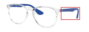 Original Ray-Ban RB7046 Erika Bügel, Farbe 5734 · Trasparent