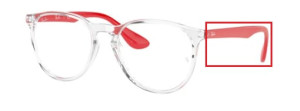 Original Ray-Ban RB7046 Erika Bügel, Farbe 5950 · Transparent