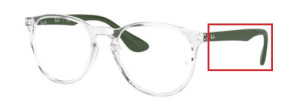 Original Ray-Ban RB7046 Erika Bügel, Farbe 5952 · Transparent
