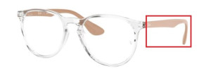 Original Ray-Ban RB7046 Erika Bügel, Farbe 5953 · Transparent