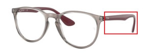 Original Ray-Ban RB7046 Erika Bügel, Farbe 8083 · Transparent grau