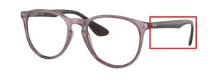 Original Ray-Ban RB7046 Erika Bügel, Farbe 8139 · Transparent violett