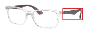 Original Ray-Ban RB7047 Sehbrillen Bügel, Farbe 5768 · Trasparent