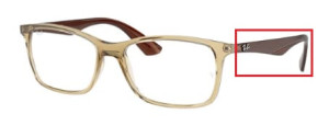 Original Ray-Ban RB7047 Sehbrillen Bügel, Farbe 5770 · Trasparent beige