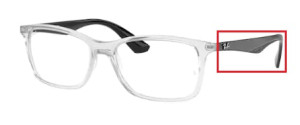 Original Ray-Ban RB7047 Sehbrillen Bügel, Farbe 5943 · Transparent