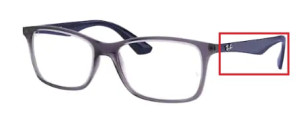 Original Ray-Ban RB7047 Sehbrillen Bügel, Farbe 5995 · Transparent violett