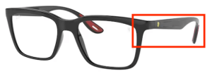 Original Ray-Ban RB7192M Sehbrillen Bügel, Farbe F601 · Schwarz