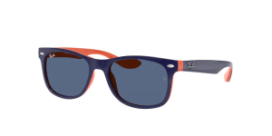 Ray-Ban RJ9052S JUNIOR NEW WAYFARER, Farbe 178/80 blau auf orange