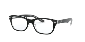 Ray-Ban RY1555, Farbe 3529 · Schwarz auf transparent