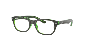 Ray-Ban RY1555, Farbe 3665 · Braun auf grün fluo