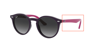 Original Ray-Ban RB9064S Junior Bügel, Farbe 7021 · Violett