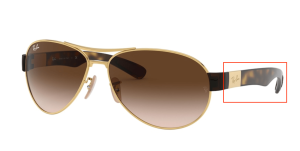 Original Ray-Ban RB3509 Bügel, Farbe 001 · Gold