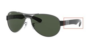 Original Ray-Ban RB3509 Bügel, Farbe 004 · Gunmetal