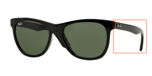 Original Ray-Ban RB4184 Wayfarer Liteforce Bügel, Farbe 601 · Schwarz