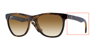 Original Ray-Ban RB4184 Wayfarer Liteforce Bügel, Farbe 710 · Havanna hell
