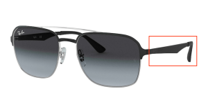 Original Ray-Ban RB3570 Bügel, Farbe 9004 · Silber oben schwarz