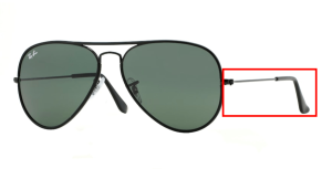 Original Ray-Ban RB3025JM Bügel, Farbe 002 · Schwarz