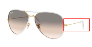 Original Ray-Ban RB3025JM Bügel, Farbe 146 · Gold glänzend