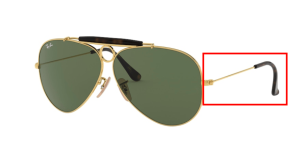 Original Ray-Ban RB3138 Shooter Bügel, Farbe 181 · Gold