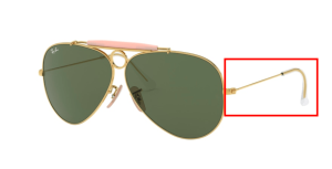 Original Ray-Ban RB3138 Shooter Bügel, Farbe 001 · Gold