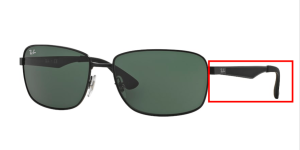 Original Ray-Ban RB3529 Bügel, Farbe 006 · Schwarz matt