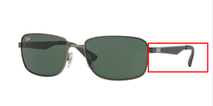 Original Ray-Ban RB3529 Bügel, Farbe 029/71 · Matt gunmetal grün dunkel