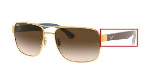 Original Ray-Ban RB3530 Bügel, Farbe 001/13 · Arista braun