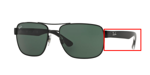 Original Ray-Ban RB3530 Bügel, Farbe 002 · Schwarz