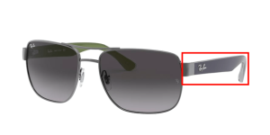Original Ray-Ban RB3530 Bügel, Farbe 004/8G · Gunmetal grau