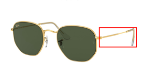 Original Ray-Ban RB3548 Bügel, Farbe 9196 · Legend gold