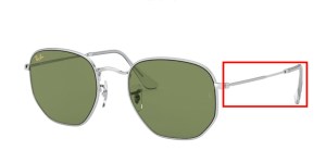 Original Ray-Ban RB3548 Bügel, Farbe 9198 · Silber