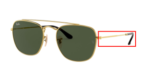 Original Ray-Ban RB3557 Bügel, Farbe 001 · Gold