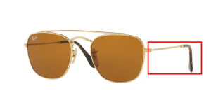 Original Ray-Ban RB3557 Bügel, Farbe 001/33 · Gold braun