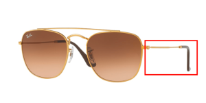 Original Ray-Ban RB3557 Bügel, Farbe 9001A5 · Glänzend hell bronze