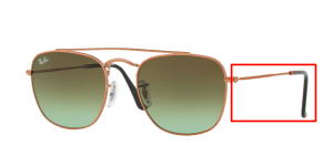 Original Ray-Ban RB3557 Bügel, Farbe 9002A6 · Glänzend medium bronze