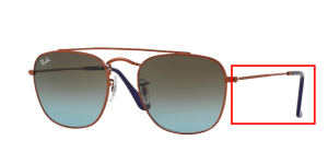 Original Ray-Ban RB3557 Bügel, Farbe 9003 · Glänzend dunkel bronze
