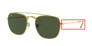 Original Ray-Ban RB3557 Bügel, Farbe 9196 · Legend gold