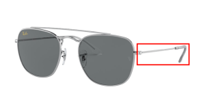 Original Ray-Ban RB3557 Bügel, Farbe 9198 · Silber