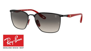Original Ray-Ban RB3673M Ferrari Bügel, Farbe F041 · Schwarz matt