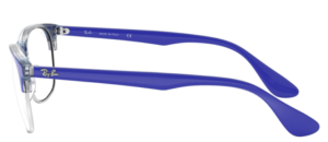 Original Ray-Ban RB4319V Bügel, Farbe 5875 · Blau auf transparent blau