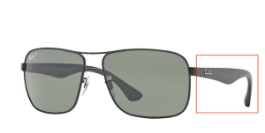 Original Ray-Ban RB3516 Bügel, Farbe 006 · Schwarz matt