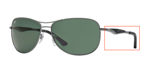 Original Ray-Ban RB3519 Bügel, Farbe 004 · Gunmetal
