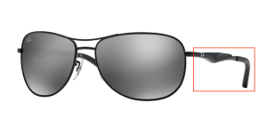 Original Ray-Ban RB3519 Bügel, Farbe 006 · Schwarz matt