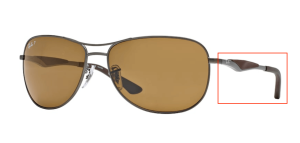 Original Ray-Ban RB3519 Bügel, Farbe 029 · Matt gunmetal