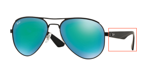 Original Ray-Ban RB3523 Bügel, Farbe 006 · Schwarz matt