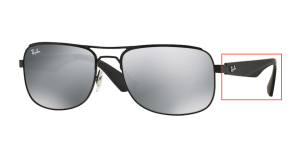 Original Ray-Ban RB3524 Bügel, Farbe 006 · Schwarz matt
