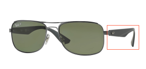 Original Ray-Ban RB3524 Bügel, Farbe 029 · Matt gunmetal